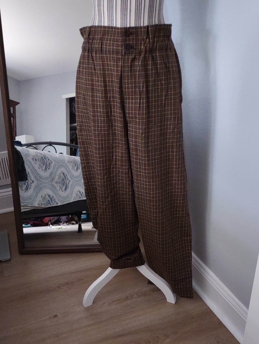 Madewell Plaid Paperbag Pants Ladies Size 16